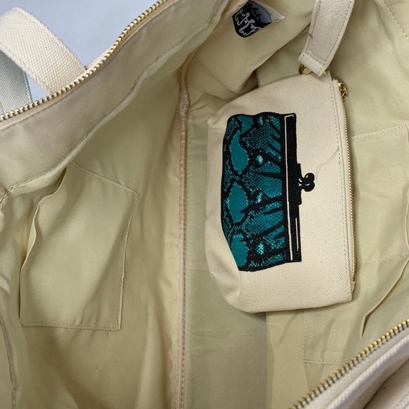 The Martin Project TMP Croco Print Canvas Tote - Picture 3 of 8